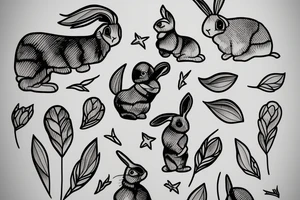 holland lop rabbit tattoo idea