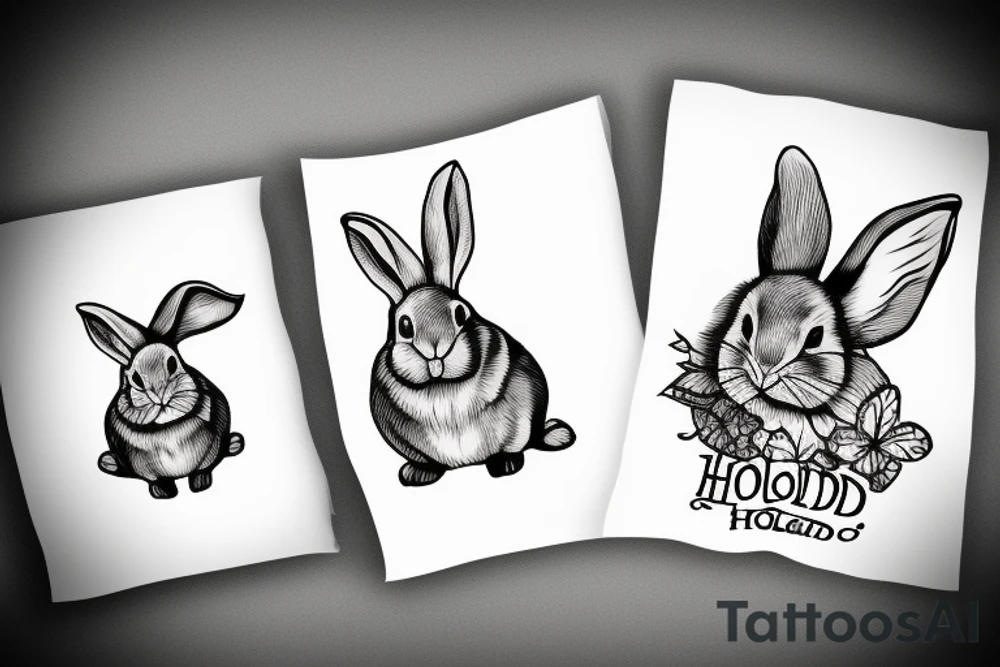 holland lop rabbit tattoo idea
