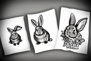holland lop rabbit tattoo idea