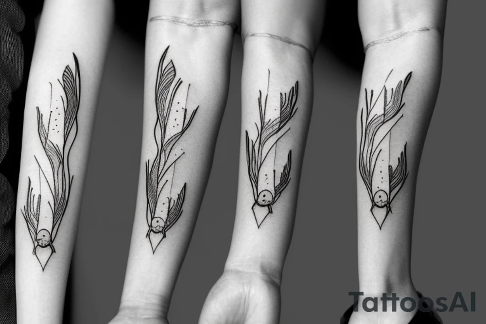 holland lop rabbit fine line tattoo idea