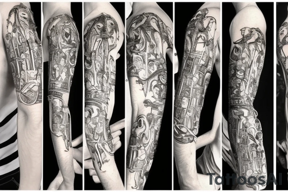 Giraffe in The temptation of saint Anthony style tattoo idea