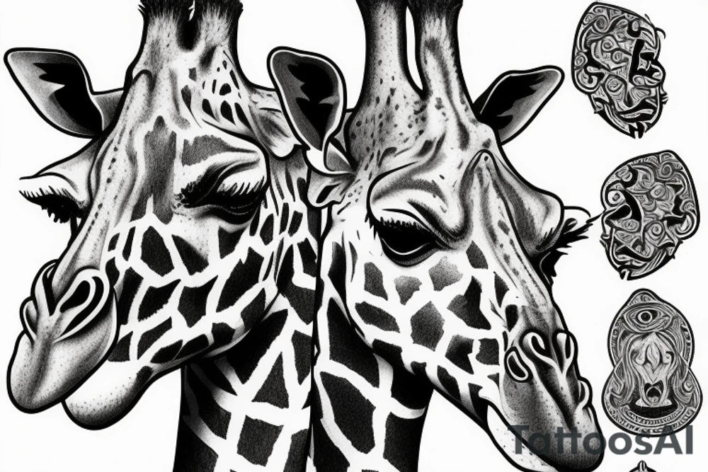 Giraffe in The temptation of saint Anthony style tattoo idea