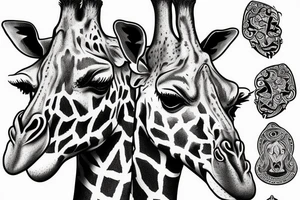 Giraffe in The temptation of saint Anthony style tattoo idea