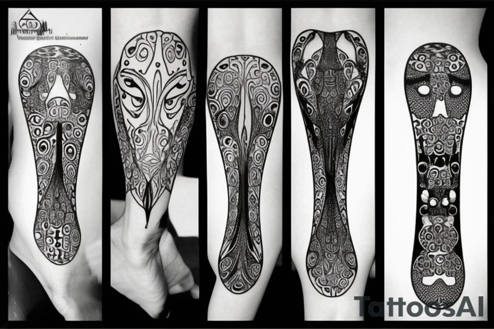 Spindly giraffe tattoo idea