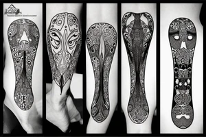 Spindly giraffe tattoo idea