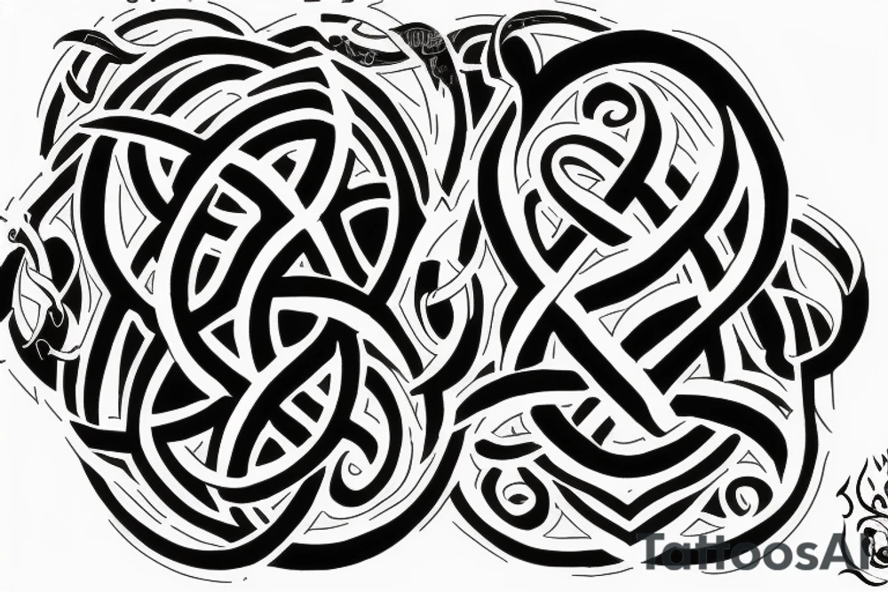 A triquetra with ouroboros tattoo idea