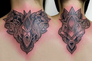 The most beautiful neck tattoo of a new chapter tattoo idea