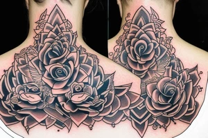 The most beautiful neck tattoo of a new chapter tattoo idea