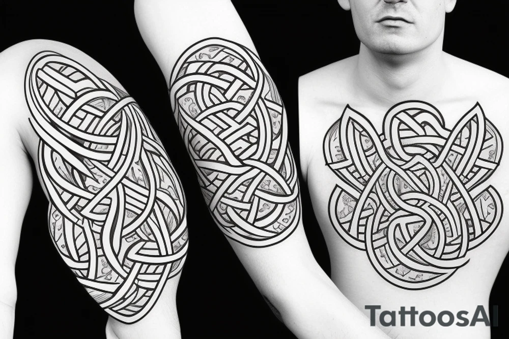 Ouroboros trinity knot tattoo idea