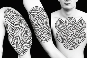 Ouroboros trinity knot tattoo idea