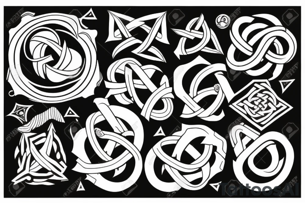 Ouroboros trinity knot tattoo idea