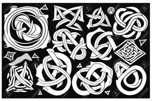 Ouroboros trinity knot tattoo idea