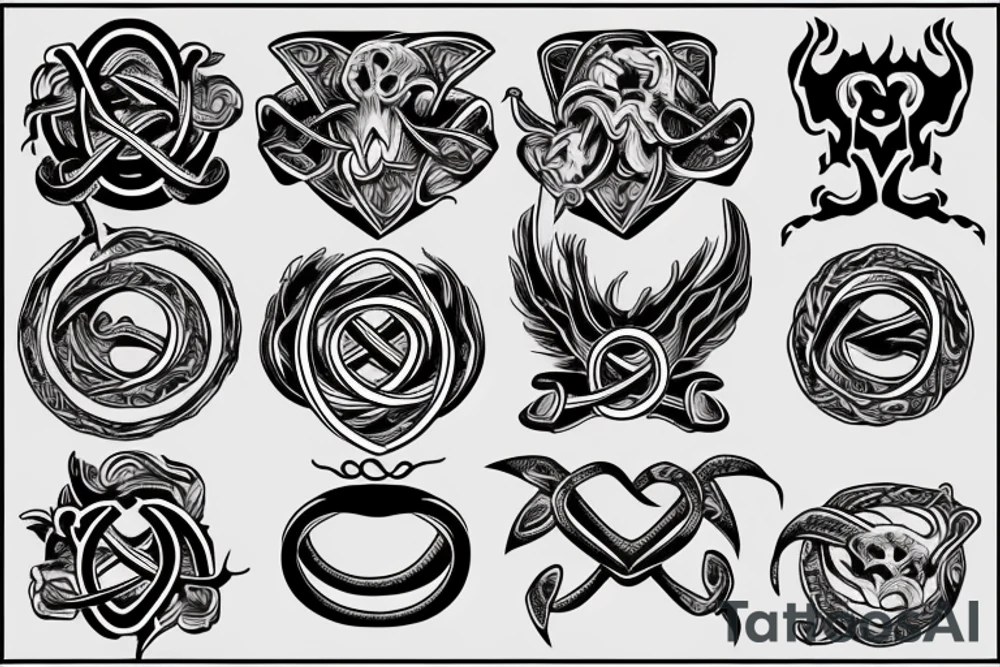 Ouroboros trinity knot tattoo idea