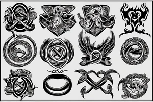 Ouroboros trinity knot tattoo idea