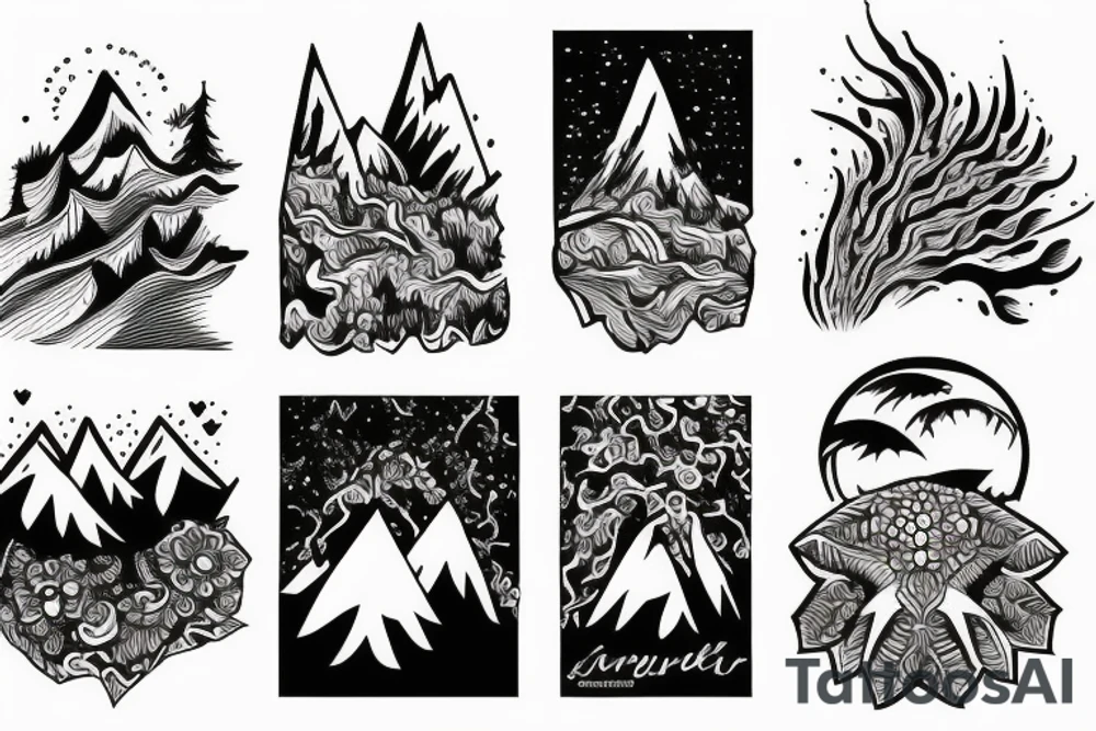 Mountains tattoo idea