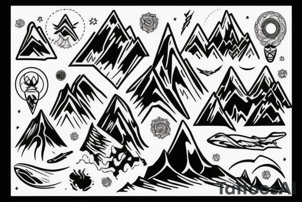 Mountains tattoo idea