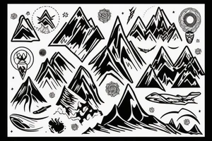 Mountains tattoo idea