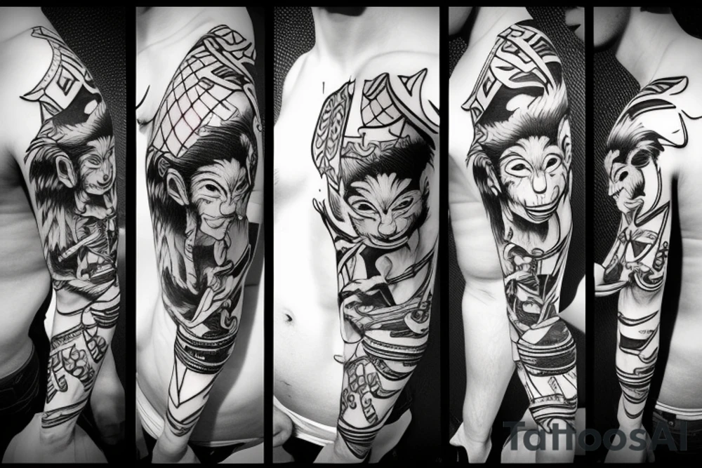 Wukong with staff tattoo idea