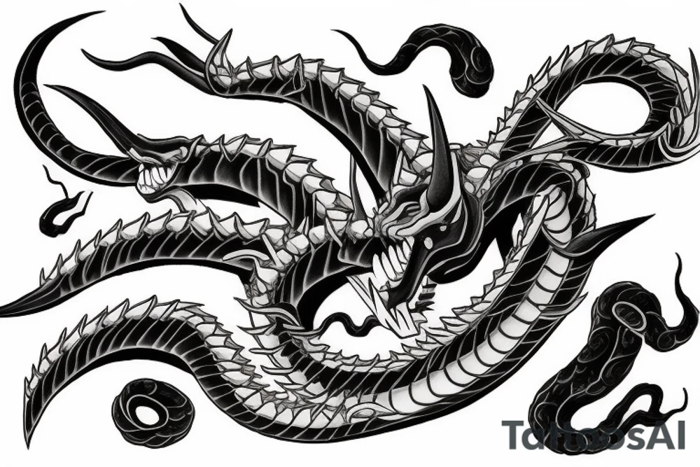 Shenron and kyuubi tattoo idea