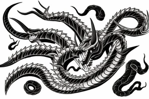 Shenron and kyuubi tattoo idea