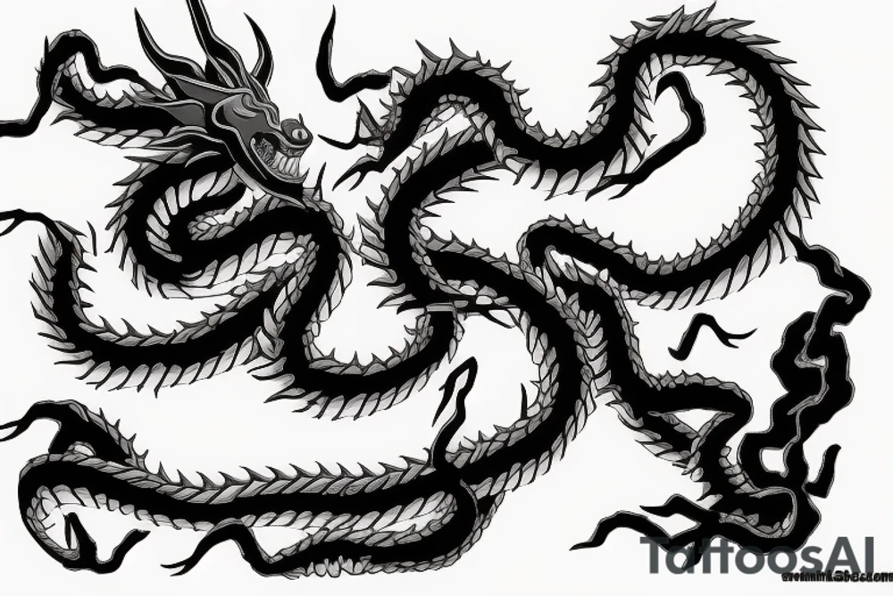 Shenron and kyuubi tattoo idea