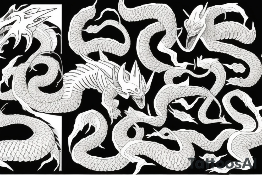 Shenron and kyuubi tattoo idea