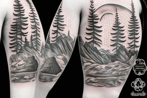 Mountains tattoo idea