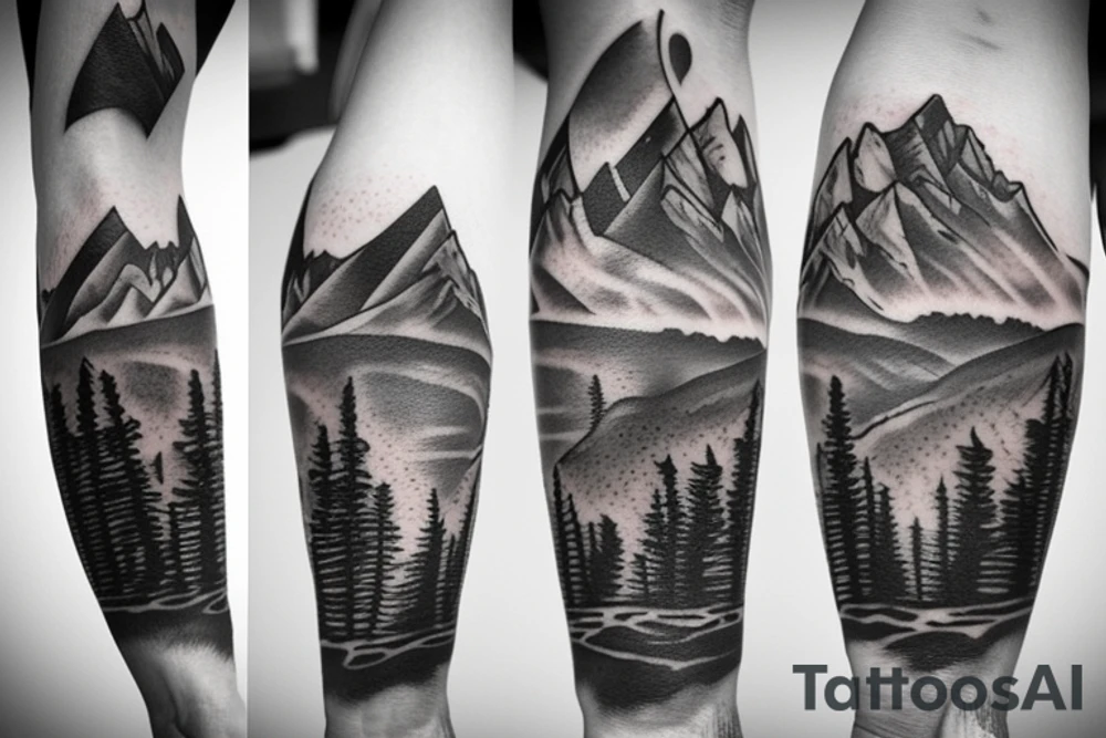Mountains tattoo idea