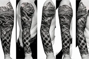 Mountains on shoulder tattoo idea