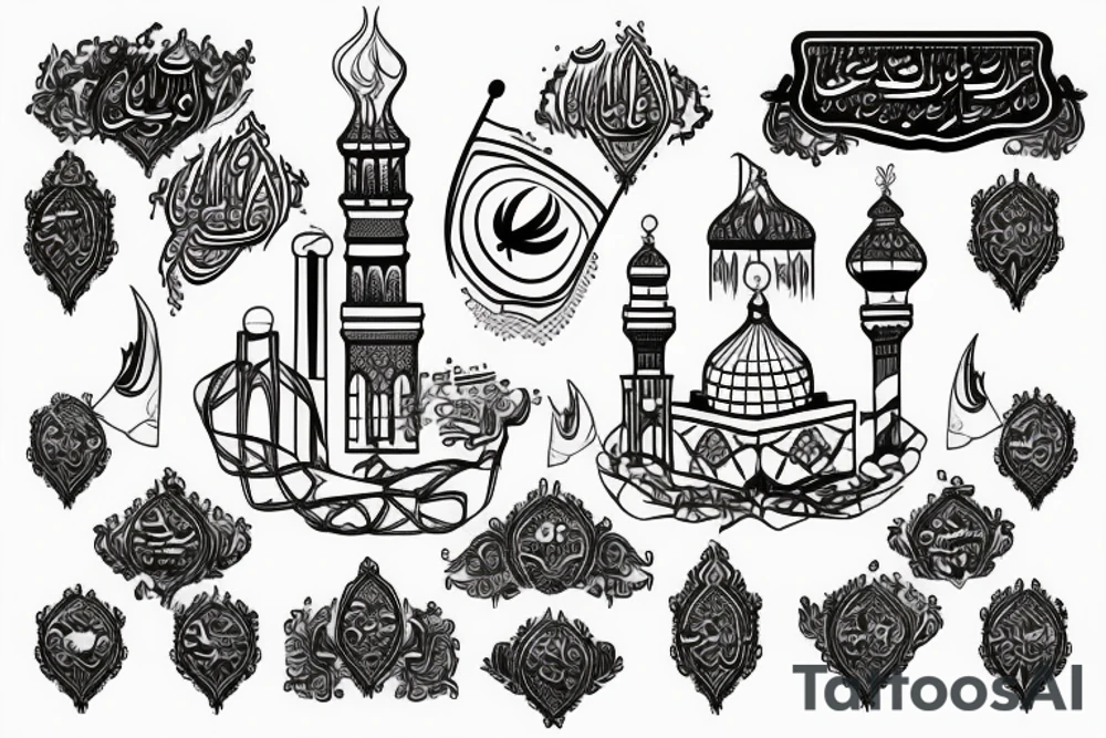 Iran's Kingdom Flag tattoo idea