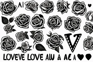 I love-a love-a you. -Grandma 
Puzzle 
Rose tattoo idea