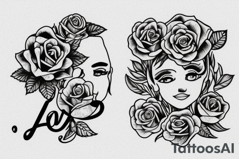 I love-a love-a you. -Grandma 
Puzzle 
Rose tattoo idea
