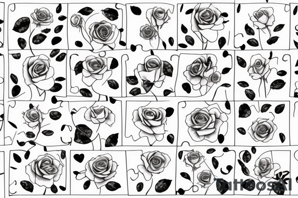 I love-a love-a you. -Grandma
Puzzle piece
Rose tattoo idea