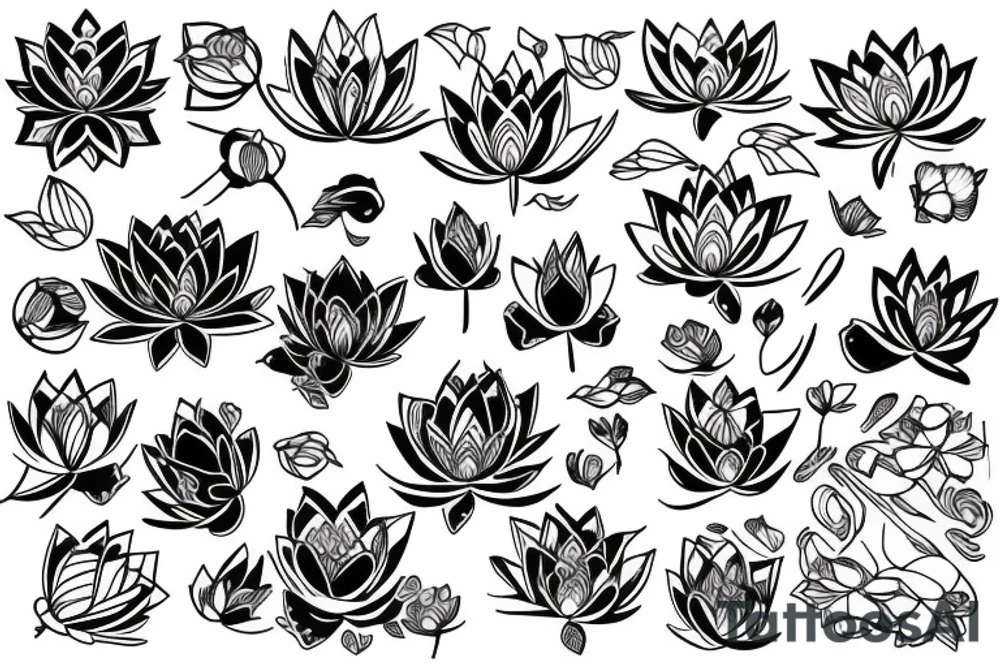 lotus flower tattoo idea