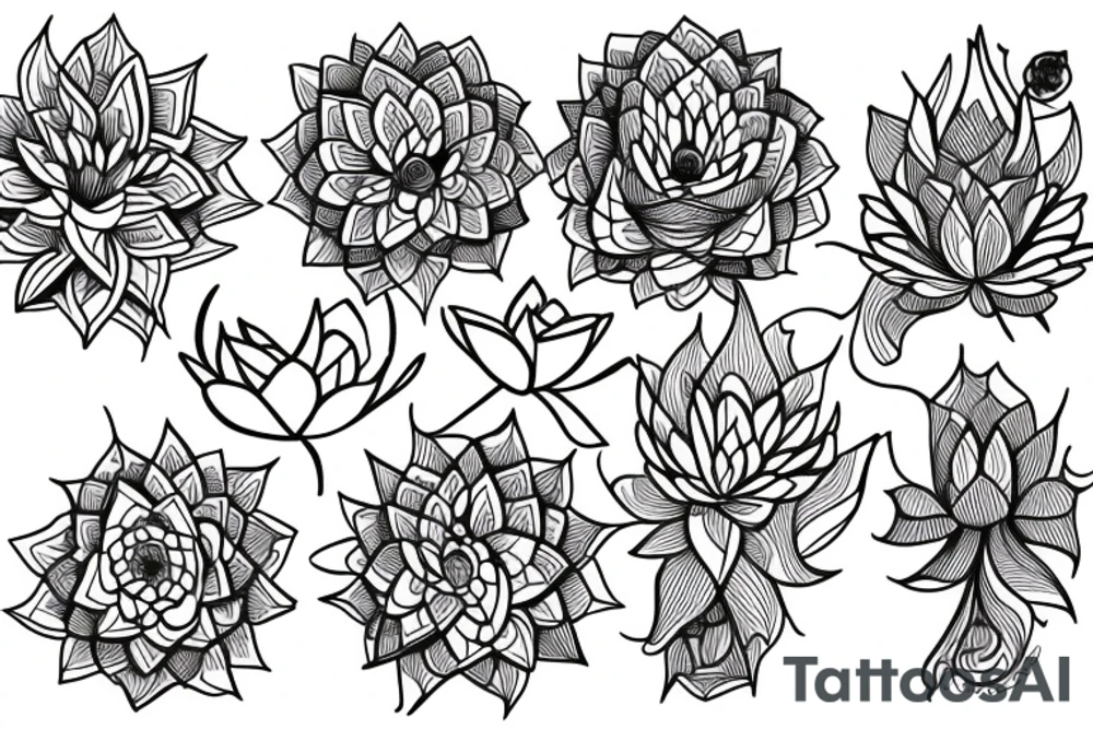 lotus flower tattoo idea