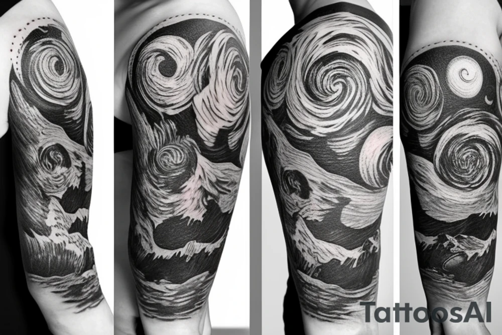 left arm full sleeve tattoo idea