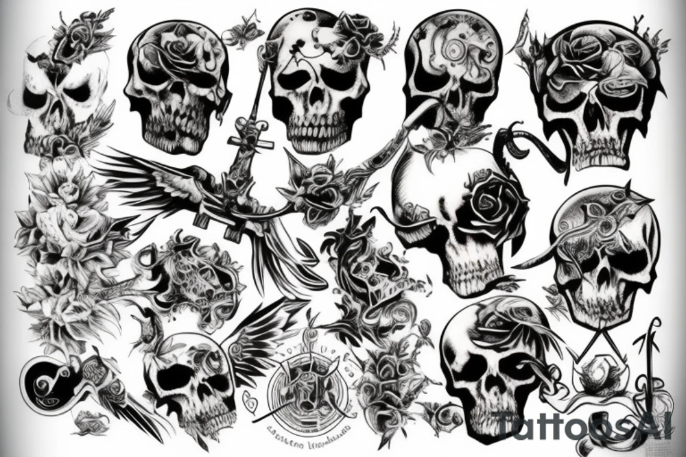 Dedication,Vengeance, death tattoo idea