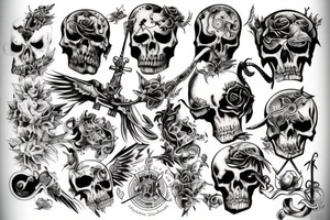 Dedication,Vengeance, death tattoo idea