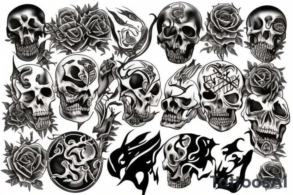 Dedication,Vengeance, death tattoo idea