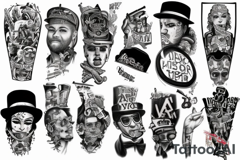 left arm full sleeve tattoo idea