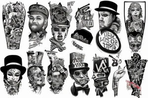 left arm full sleeve tattoo idea