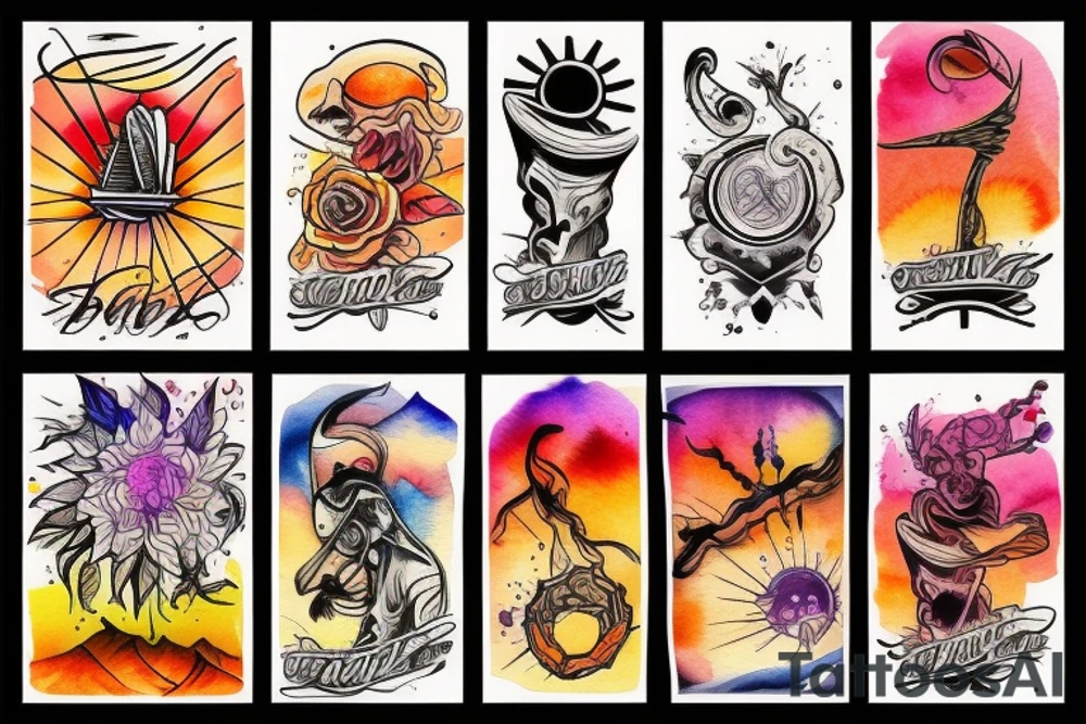 sunset tattoo idea