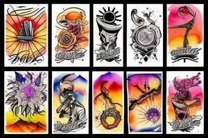sunset tattoo idea