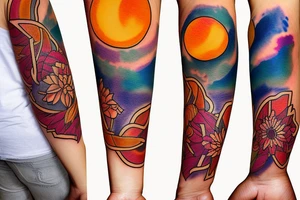 sunset tattoo idea