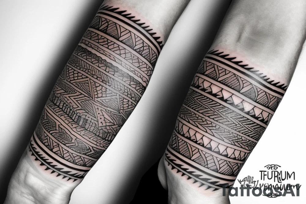 tribal forearm tattoo with the words "Remember Why" and "My Turn" on opposit sides tattoo idea