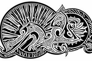 tribal forearm tattoo with the words "Remember Why" and "My Turn" on opposite sides tattoo idea