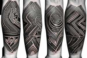 tribal forearm tattoo with the words "Remember Why" and "My Turn" on opposite sides tattoo idea
