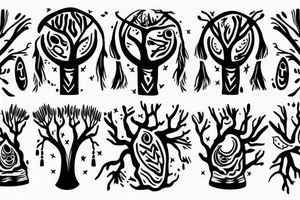 A dead tree floating in space tattoo idea