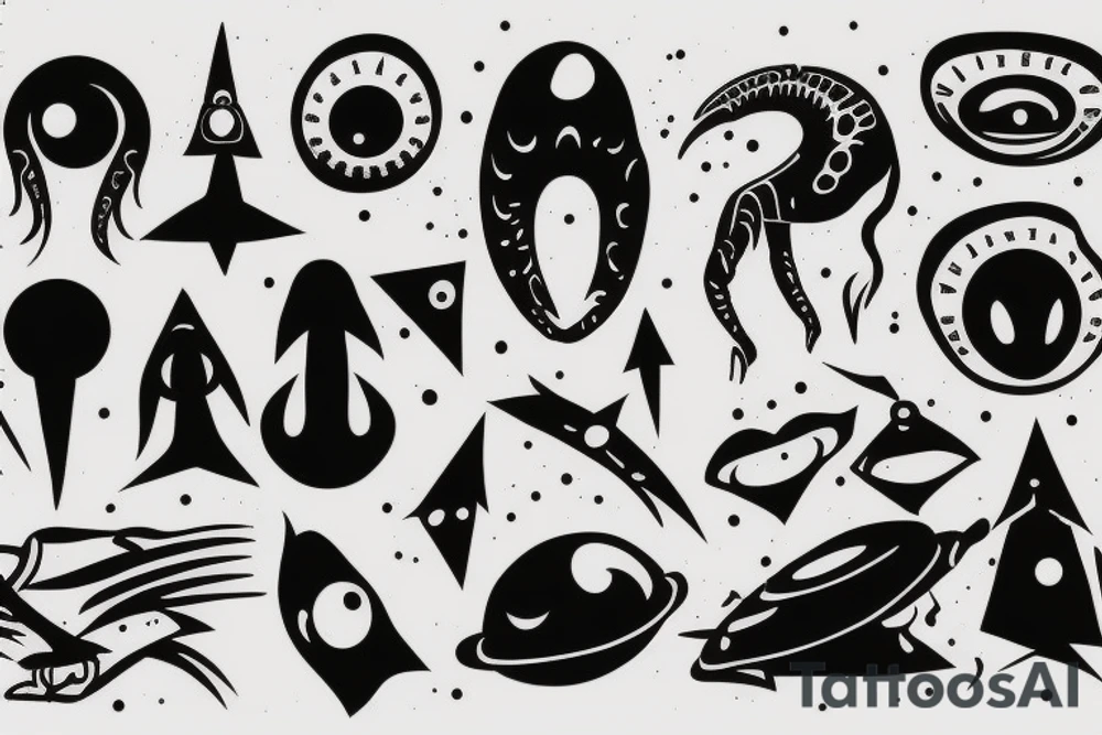 Alien abduction tattoo idea