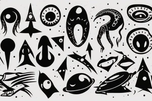 Alien abduction tattoo idea
